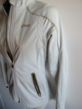 ASICS Midweight Zip Up Light Gray WINDPROOF SHELL RUNNING JACKET Women's XS