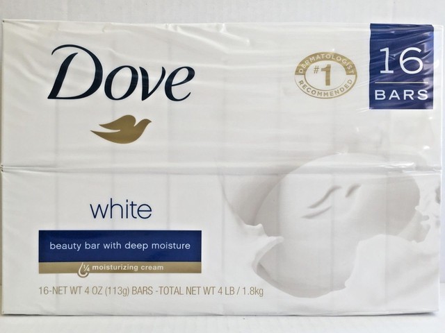 dove white moisturizing beauty bar soap