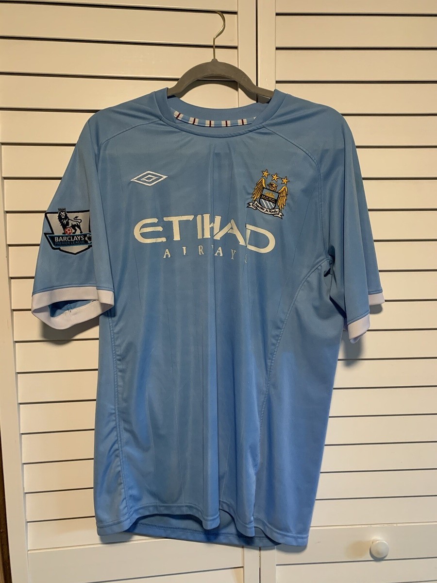 Manchester City Shirt Mens Large Soccer Jersey #21 David Silva