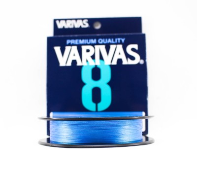 Varivas P.E Line 8X8 Blue 200m – Fil Tressé Marine Ultra Résistant 31lb (1.5 PE)