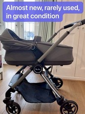 Rarely used Silver Cross Dune Pushchair Stroller Glacier, Carrycot, Accessories