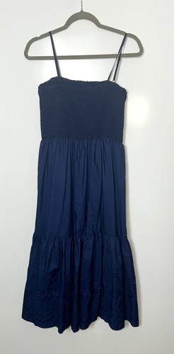 Aqua ärmelloses Kleid mit gesmokten Ösen - 100 % exklusiv blau Large - Bild 3 von 4