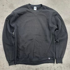 VTG 90s Russell Athletic black pullover crewneck sweatshirt Size Large