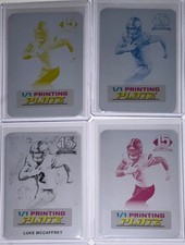 2025 Leaf 15th Anniversary Luke McCaffrey 1990 Base A Printing Plate 1/1 SET