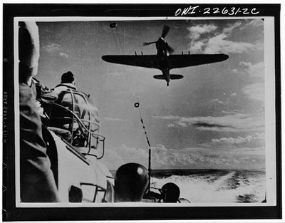 North Africa 1943 RAF Launch Hurricane Directing Rescue of Downed US Pilot