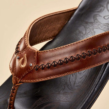 OluKai Men’s Leather Sandals: MEA OLA Tan/Dark Java US 9 M SKU: 10138-3448 9
