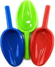 14" Kids Long Handle Sand Scoop Plastic Shovels for Sand  Beach Red, Blue  Gr
