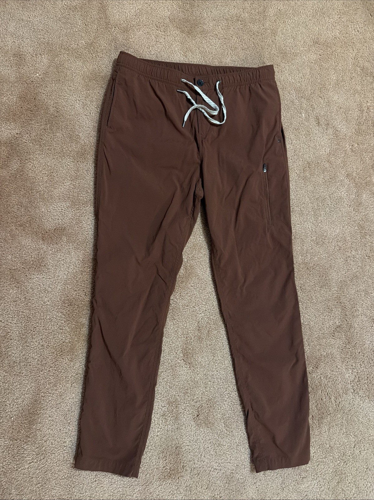 Vuori Technical Climber Pants Mens Size LARGE Brown Stretch Drawstring V442