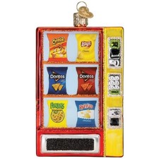 Old World Christmas Blown Glass Christmas Ornament, Frito Lay Vending Machine