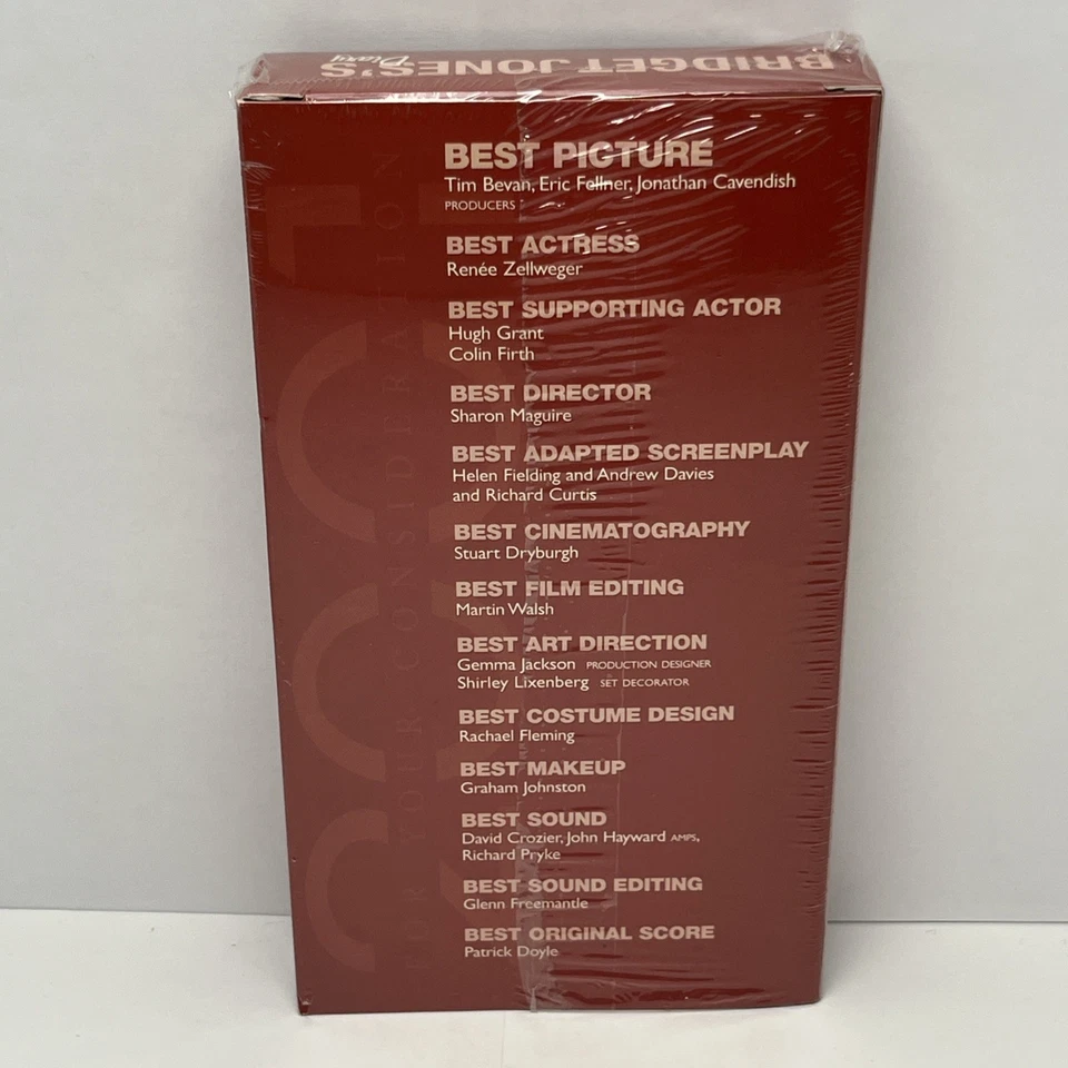 Bridget Jones's Diary VHS 2001 For Your Consideration Screener FYC New Sealed - Image 2 of 4