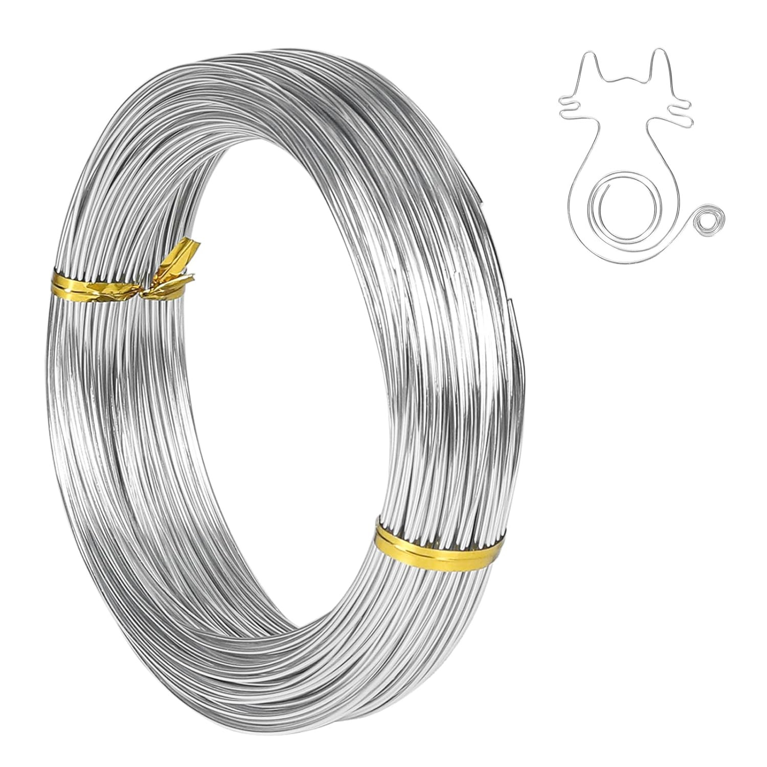 18 Gauge 1Mm Aluminum Craft Wire, 165 Feet Bendable Metal Wire for Sculpting, Bi