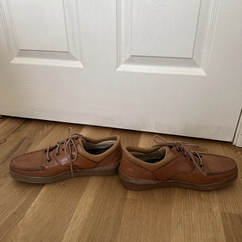 Florsheim Outdoorsman Para hombres 12 B Marrón Cuero Barco Zapatos Preppy Informales Mocasines Foto 4 de 4