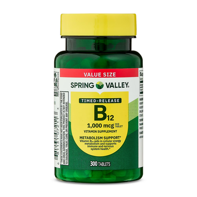 injectable b12 1000 mcg Spring Valley Timed-Release Vitamin B12 Supplement, 1000 mcg, 300 Tablets