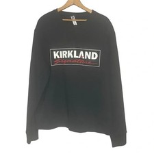 Kirkland Signature Unisex Crewneck Sweatshirt Big Logo Ladies XL Mens L Black