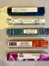 Assorted Acrylic Pen Blanks - 5 Pieces