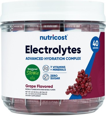 Nutricost Electrolytes Complex, Grape Flavored, 40 Stickpack
