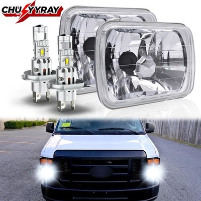 For Ford E-100 E-150 E-250 E-350 Econoline 5x7 7x6 LED Headlight Hi/Lo DRL Beam