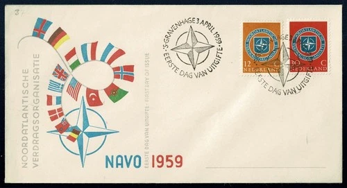 SG05B NETHERLANDS 1959 FDC NATO  NVPH E37