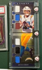 2020 Justin Herbert Playbook Armory Materials /25 RARE 6 Patch BOOKLET