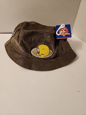 Vintage OSFM Looney Tunes Tweety Bird Corduroy Bucket Hat NEW 1999
