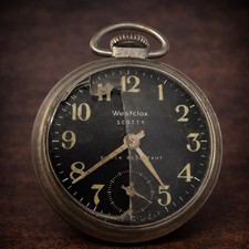    Westclox Scotty Pocket Watch Black Dial Parts Repair Project   