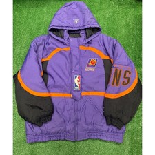 Vintage 90s logo athletics Phoenix Suns embroidered puffer heavyweight jacket