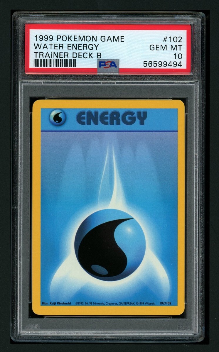 Pokemon PSA 10 Gem Mint Water Energy Trainer Deck B #102/102 Rare
