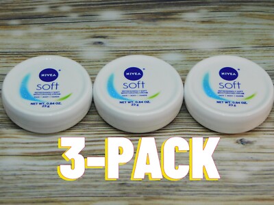 3-pack NIVEA Refreshingly SOFT Moisturizing Hand Cream Body/Face Travel .84oz x3