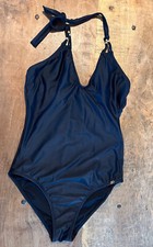 NWT PilyQ Barcelona One Piece Swimsuit Midnight Gold Size 8 New