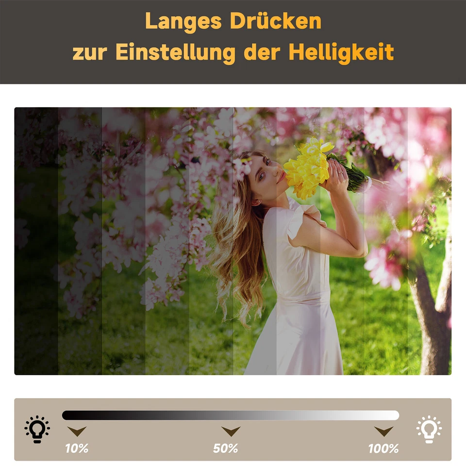 LED Badspiegel Badezimmer Spiegel Wandspiegel mit Beleuchtung Touch 50x70cm - Bild 3 von 4