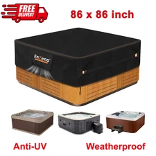 Outdoor SPA Hot Tub Cover Waterproof Square 86 x 86 inch Fit 84 x 84 or 83 x 83