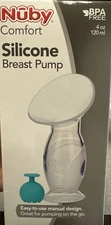 Nuby Comfort Silicone Manual Breast Pump 4oz Unopened Box NIB BPA Free HandsFree