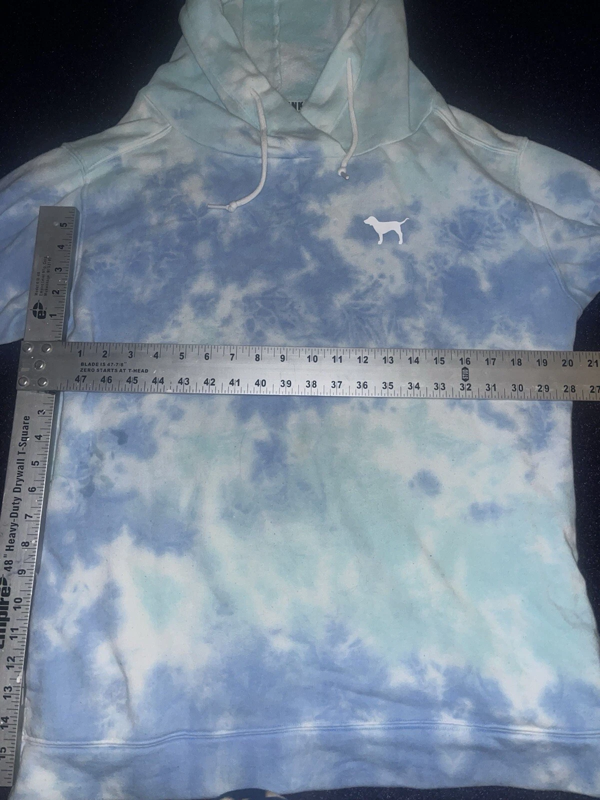 UNDERCOVER Felpa con cappuccio rosa Victoria Secret media tie dye donna pullover lungo felpa con cappuccio usata 2017