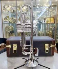 trumpet 180s-37 Anniversary Silver Trumpet Pipe Flat Instrument Brass with case