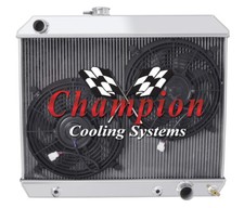 Ar Champion 4 Row Radiator W 2 12 Fans For 1964 1965 Pontiac Lemans V8 Engine