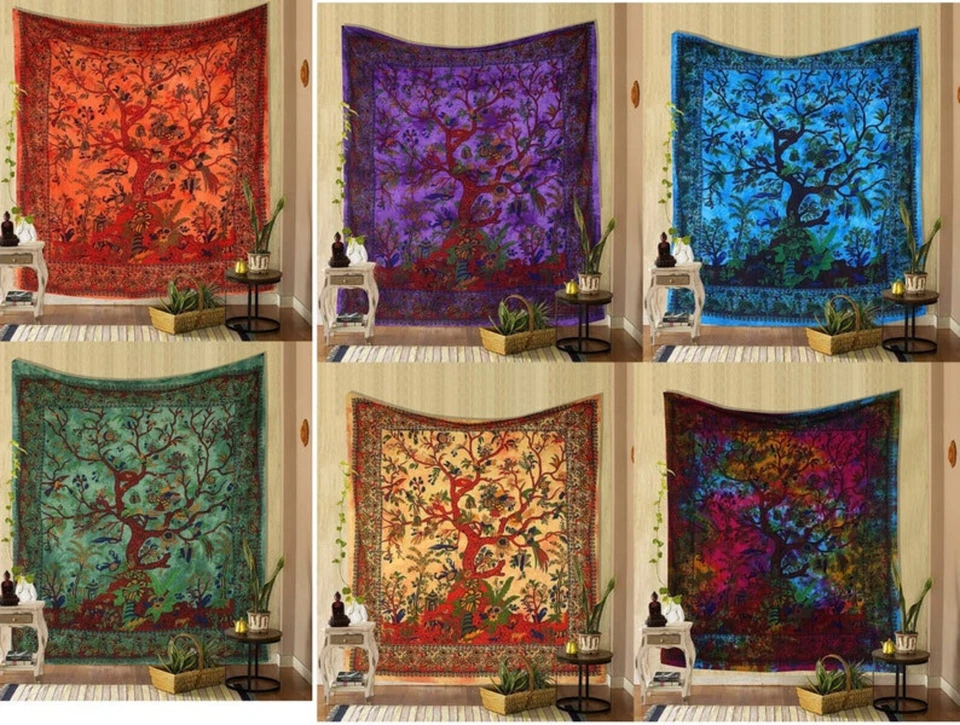 Mandala Tapestry Animal print Bohemian Bedspread Handmade Wall Decor Covering - Image 2 of 4