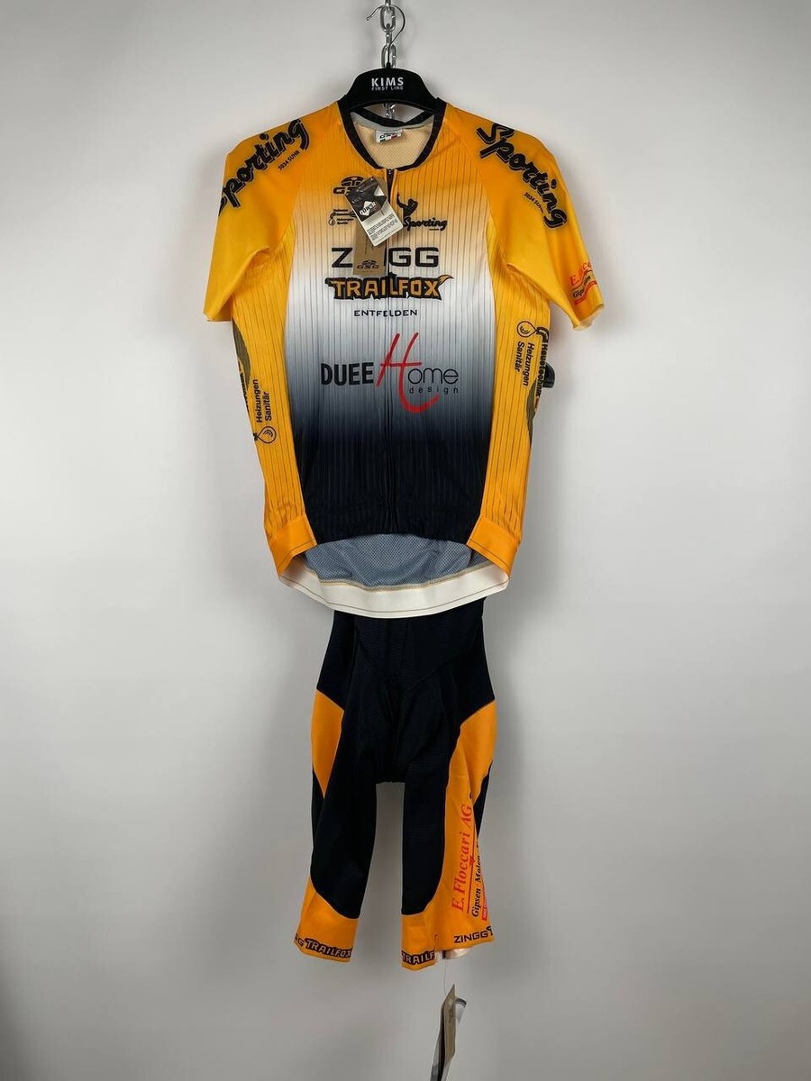 Giessegi GSG Zingg trailfox 2023 cycling set jersey bib shorts size Large  orange