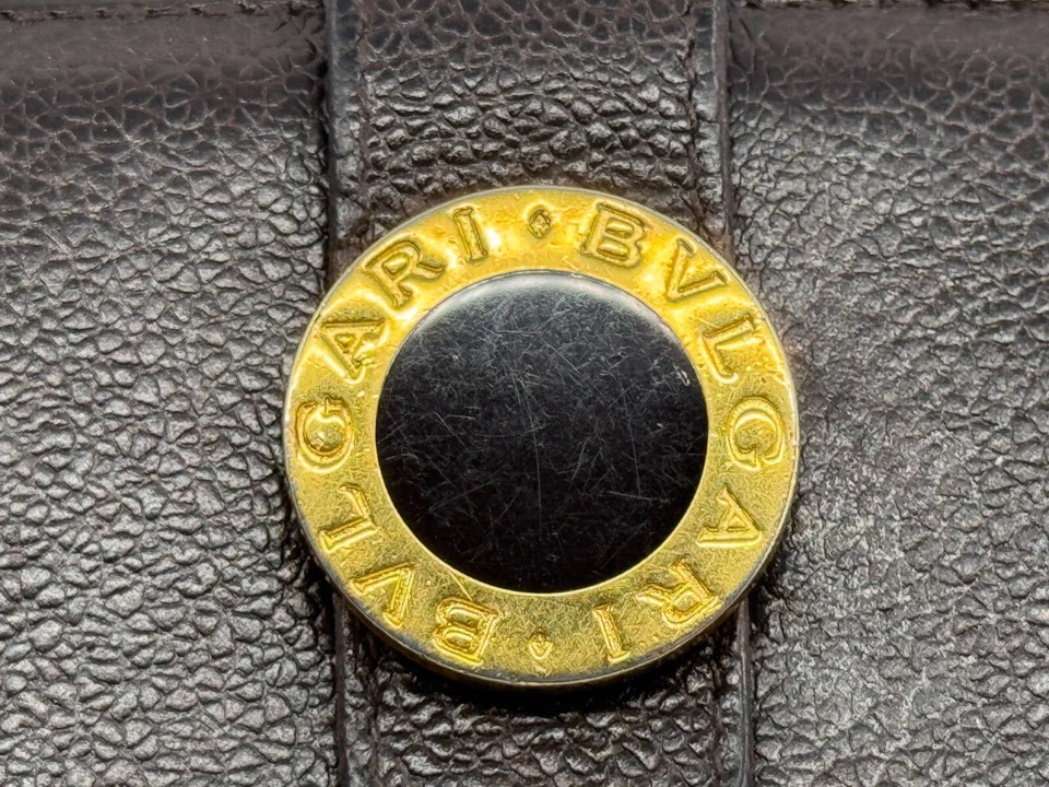 Бумажник Bvlgari Continental коричневый кожаный с деталями из золота и оникса - Изображение 3 из 4