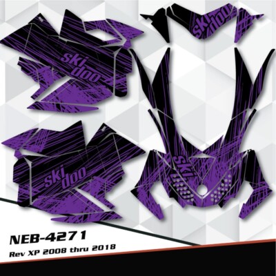 FOR 2008-2012 BRP SKI-DOO REV XP HOOD SIDE PANELS GRAPHICS WRAP KIT NEB-4271