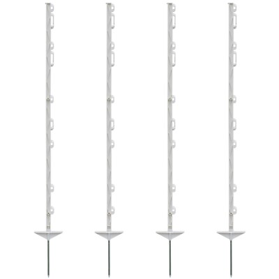 40xWeidezaunpfähle 125cm Kunststoffpfähle Weidezaunpfahl Elektrozaunpfahl Weiß