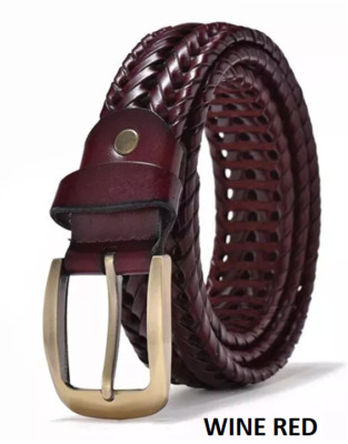 Braided Cowhide Leather Belt - Belts For Men - 100% Genuine Split Leather