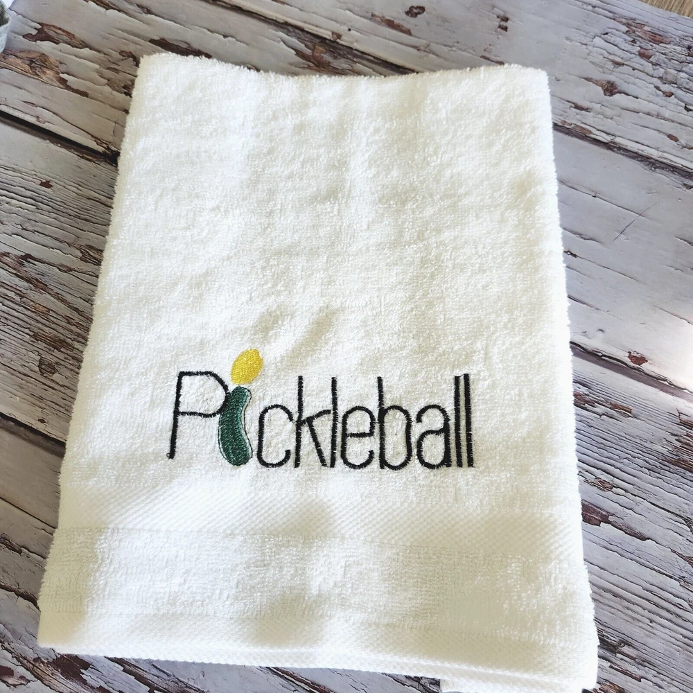 Pickleball Towel, Team Pickleball, Personalized Embroidered Towel