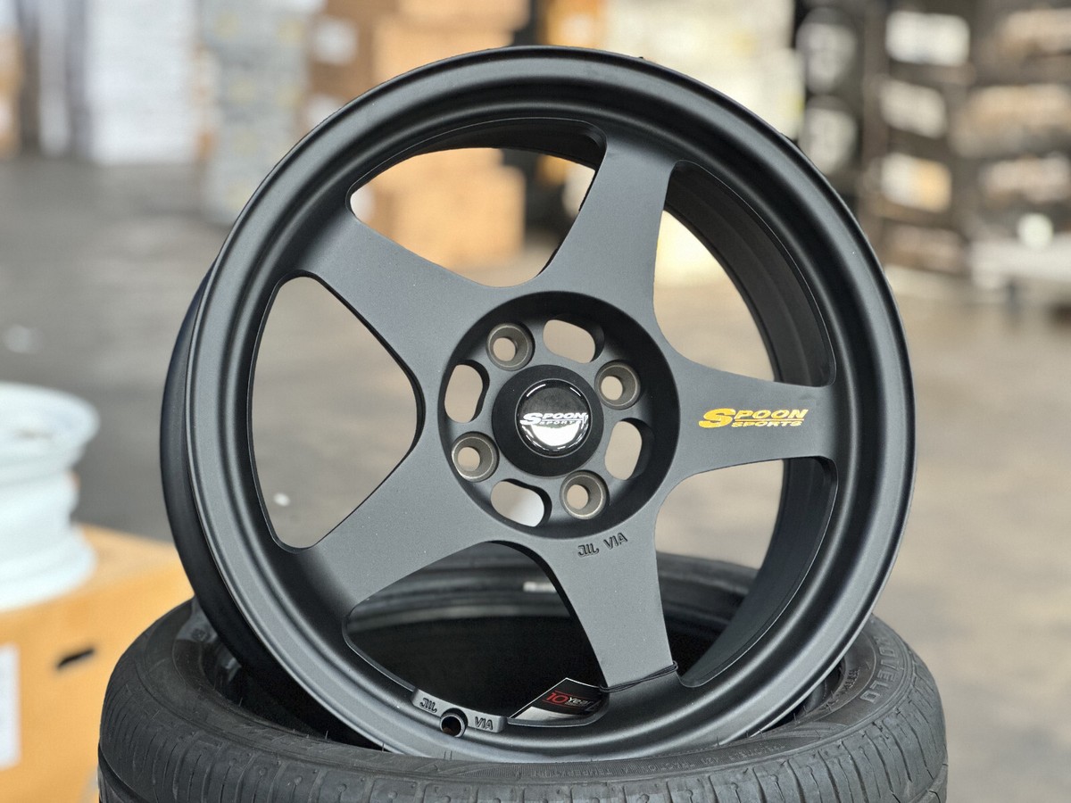 NEW 16x7J NK Spoon Black wheel 4x100 Fits HONDA TOYOTA KIA Mazda