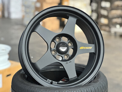 NEW 16x7J NK Spoon Black wheel 4x100 Fits HONDA TOYOTA KIA Mazda