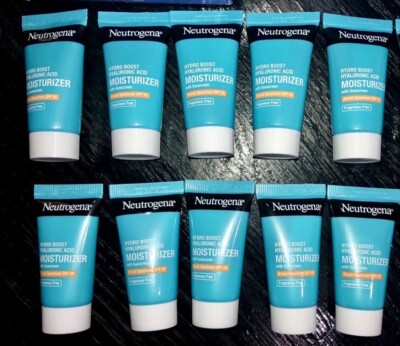 Neutrogena Hydro Boost Hyaluronic Moisturizer w/Sunscreen SPF 50 Travel Sz X 10