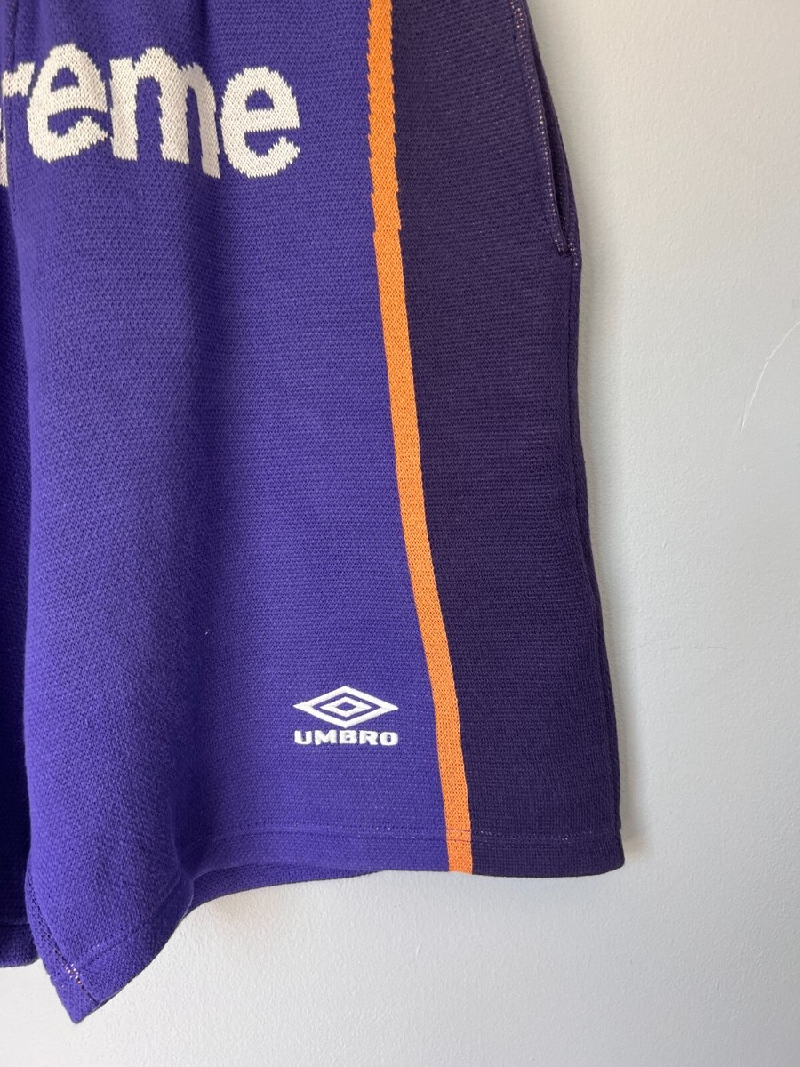 Supreme x Umbro Knit Soccer Shorts - Size Medium - Purple