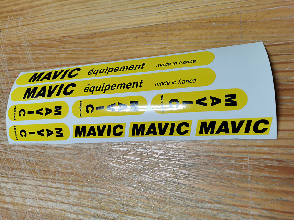 Kit Autocollants Mavic Sean Kelly Vitus KAS – Design Jaune Et Noir – Neuf Sous Blister