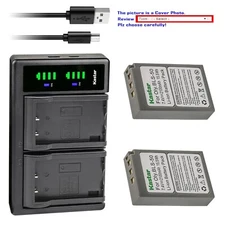 Kastar BLS-50 Battery LTD2 Charger for Olympus OM SYSTEM OM-5 Mirrorless Camera