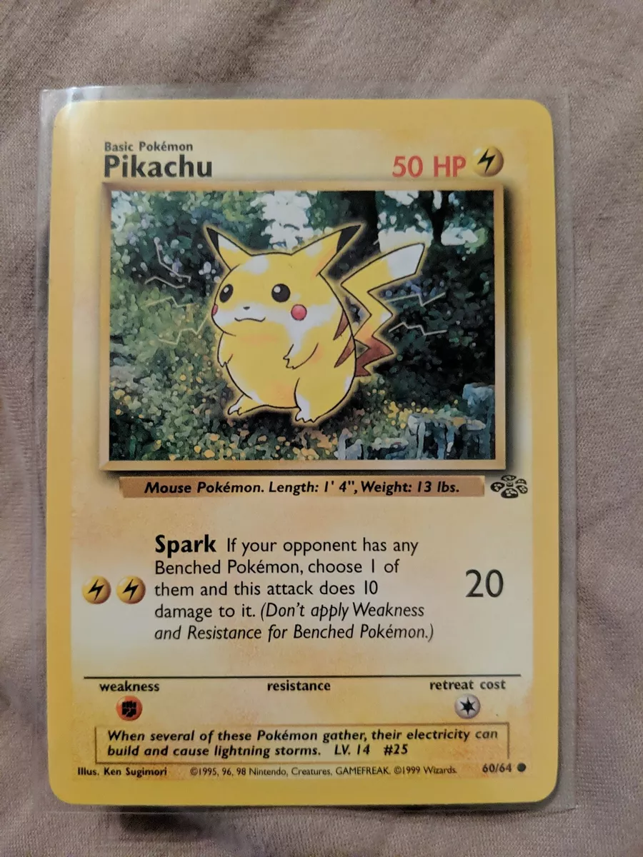 Pokemon Pikachu 60/64 Jungle Edition Unlimited, 1999, Card, TCG