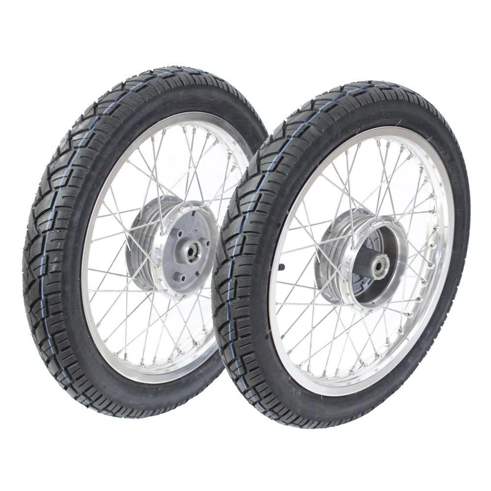 Set Kompletträder auf Alufelge 16 Zoll für Simson S51 S50 S70 S53 S83 Schwalbe - Bild 1 von 1
